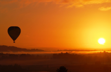 Balloon at dawn